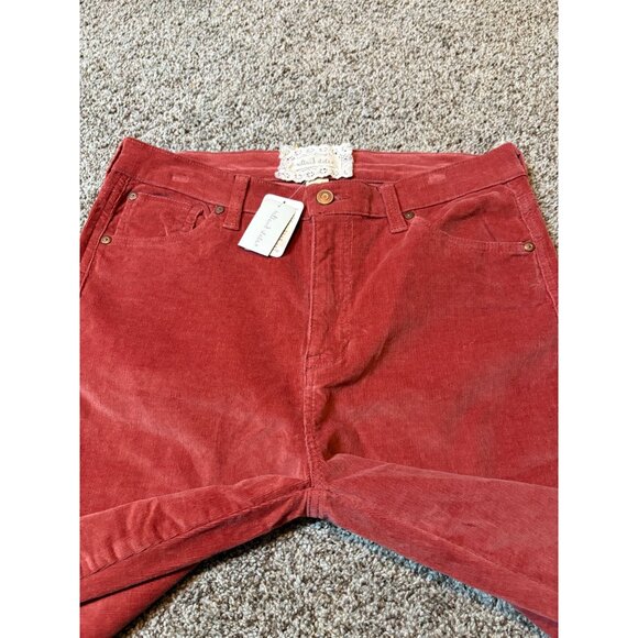 NEW Altar’d State Corduroy Flare Bell Bottoms Stretch Raw Hem High-Rise Jeans 30 - Picture 6 of 10